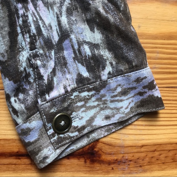 Chico Animal Print Brown Denim Jacket, EUC, S - Picture 13 of 14